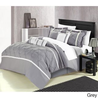 Chic Home Chic Home Vermont 8 piece Comforter Set Grey Size Full  Queen