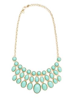 Round & Oval Resin Bib Necklace by Cara Couture Jewelry