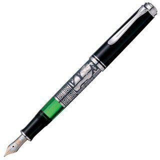 Pelikan Toledo M710 Black/Silver Medium Point Fountain Pen   902429  Fine Writing Instruments 