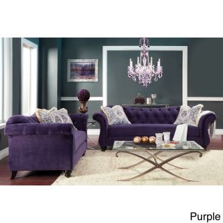 Furniture Of America Agatha 2 piece Tufted Sofa And Loveseat Set