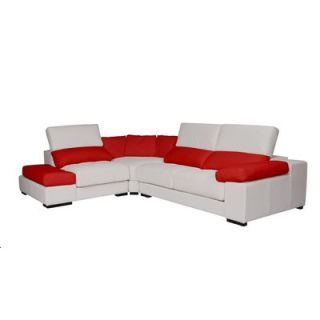Eurosace Luxury Messina Sectional Deluxe Version MSNL1 Color Rojo Coral