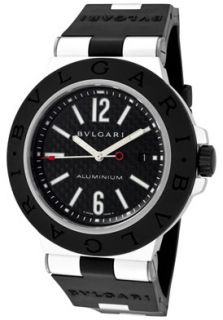 Bvlgari AL44BTAVD/SLN  Watches,Mens Diagono Aluminum Mechanical/Automatic Black Carbon Fiber Dial Black Rubber, Luxury Bvlgari Mechanical Watches