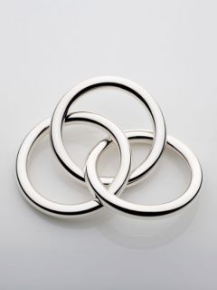 Silver Plated Interlocking Rings Rattle by Cunill America