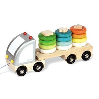 wooden colourful truck by toys of essence