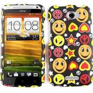 For Htc One X S720e Stars Peace Hearts Matte Texture Case Accessories Cell Phones & Accessories