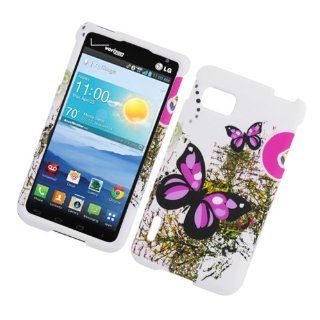 LG LS720 RUBBERIZED COVER Two Pink Butterflies 117 Cell Phones & Accessories
