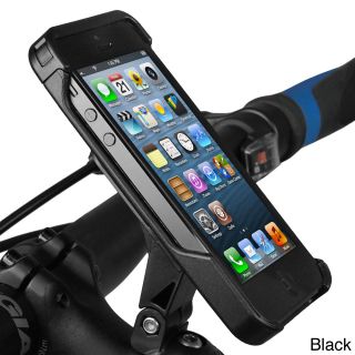 Ibera Bike Black/white Iphone 5 Smartphone Cam Case And Spring loaded Adjustable Angle Stem Mount