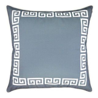 NECTARmodern Greek Key Embroidered Throw Pillow 1002 Color Gray
