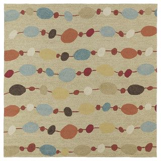 Seaside Partytime Indoor/ Outdoor Rug (59 Square)
