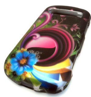 Samsung R720 Admire Vitality Blue Flower Tattoo Hard Case Cover Skin Protector Metro PCS Cricket Cell Phones & Accessories