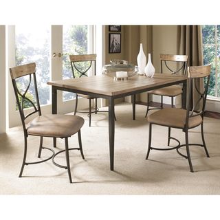 Hillsdale Furniture Llc Charleston 5 piece Rectangle Dining Set With X back Chair Brown Size 5 Piece Sets