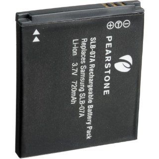Pearstone SLB 07A Lithium Ion Battery (3.7V 720mAh)  Digital Camera Batteries  Camera & Photo