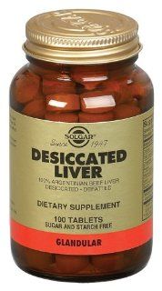 Solgar Desiccated Liver 713mg 100Tabs~ Health & Personal Care