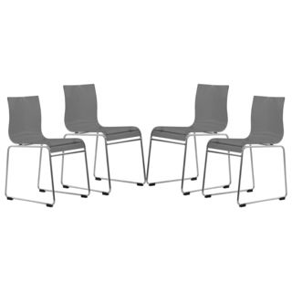 Moreno Transparent Black Acrylic Modern Chair (set Of 4)