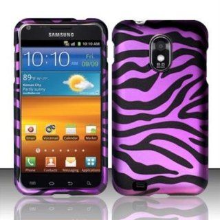 Rubberized Purple Zebra Design for SAMSUNG Samsung Epic Touch 4G D710 / Galaxy S2 Cell Phones & Accessories