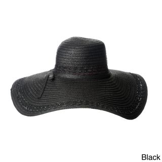 Magid Magid Hats Womens Wide Brim Bow detail Floppy Hat Black Size One Size Fits Most