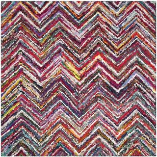 Safavieh Handmade Nantucket Contemporary Multicolored Cotton Rug (4 Square)