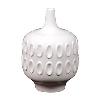 Small Exotic White Ceramic Vase