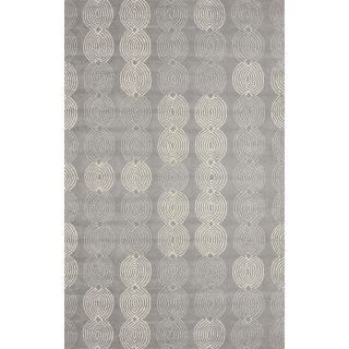 Nuloom Handmade Elegant Link Grey Wool Rug (76 X 96)