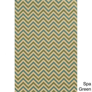 Indoor/ Outdoor Geometric Polypropylene Rug (53 X 76)