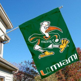 University of Miami Hurricanes House Flag  Outdoor Flags  Sports & Outdoors