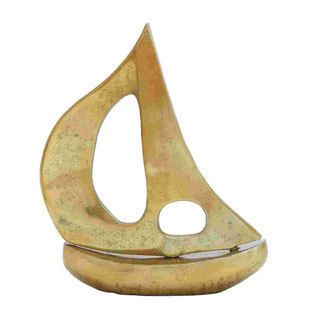 Gold finished Sail Boat Figure