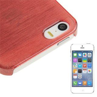 Generic Brushed Texture Smooth Surface Crystal Protective Hard Case Cover for Apple iPhone 5, 5S Red Cell Phones & Accessories