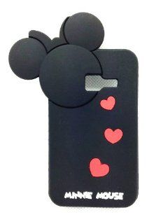 Black 3D Cute Lovely Minnie Mouse Heart Dot Bow Case Cover For Samsung Galaxy Discover S730G S730M S740 R740C /Cricket, Centura S738C /Straight Talk /Net10 Cell Phones & Accessories