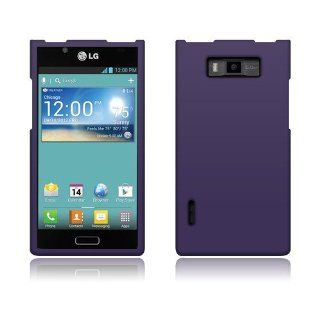 LG Splendor US730 Dark Purple Rubberized Cover Cell Phones & Accessories