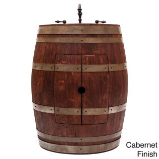 Premier Copper 17 inch Oval Copper Sink And Wide Spread Faucet Wine Barrel Vanity Package Brown Size Single Vanities