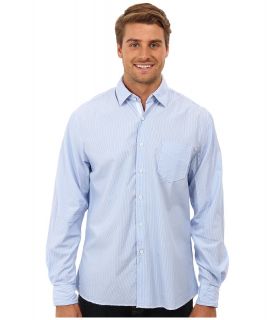 Arnold Zimberg Single Pocket Button Down Mens Long Sleeve Button Up (Blue)