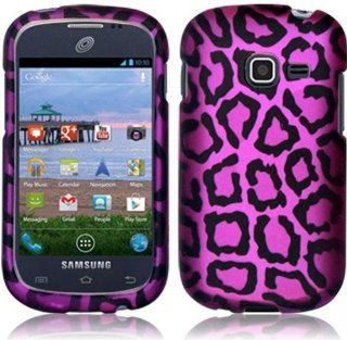 Samsung Galaxy Discover S730g ( Straight Talk , Net10 ) Phone Case Accessory Sensational Purple Leopard Hard Snap On Cover with Free Gift Aplus Pouch Cell Phones & Accessories