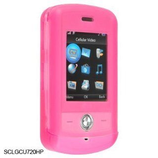 Pink Silicone Skin Cover Case Phone Protector for LG SHINE CU 720 CU720 Cell Phones & Accessories