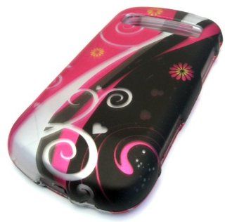 Samsung R720 Admire Vitality Pink Black Swirl Hard Case Cover Skin Protector Metro PCS Cricket Cell Phones & Accessories