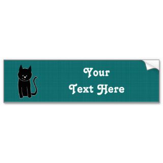 Cute Black Cat Bumper Stickers