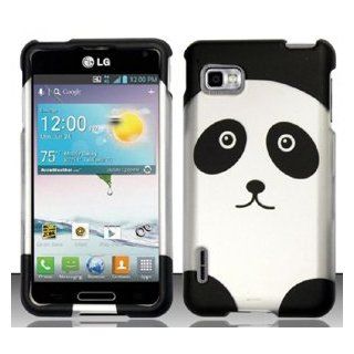 4 Items Combo For LG Optimus F3 LS720 (Virgin Mobile, Sprint Versions Only) Panda Bear Design Snap On Hard Case Protector Cover + Car Charger + Free Neck Strap + Free Mini Stylus Pen Cell Phones & Accessories