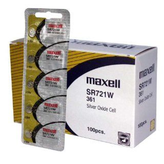 100 pcs Maxell SR721W SR58 SG11 361 Silver Oxide Watch Battery Health & Personal Care