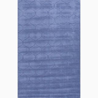 Handmade Blue Wool Te X Tured Rug (2 X 3)