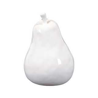 Small White Ceramic Pear