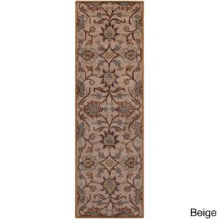 Hand tufted Alameda Traditional Floral Wool Runner Rug (26 X 8)