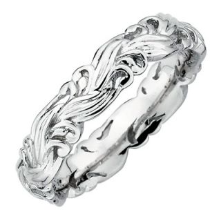Stackable Expressions™ Polished Fancy Scroll Ring in Sterling Silver