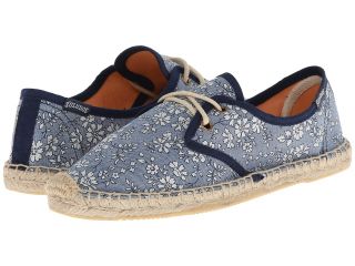 Soludos Derby Lace Up Prints Womens Lace up casual Shoes (Blue)
