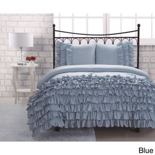 Private Label Marley 3 piece Comforter Set Blue Size Full