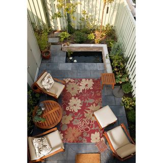 Hand hooked Cherish Transitional Floral Indoor/ Outdoor Area Rug (8 X 10)