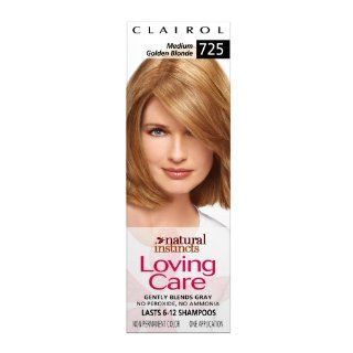 Clairol Natural Instincts Loving Care Color, 725 Medium Golden Blonde (Pack of 3)  Loving Care Hair Color  Beauty