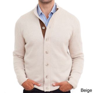 Luigi Baldo Luigi Baldo Italian Made Mens Cashmere Full Button Cardigan Beige Size S