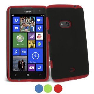 Red Hybrid Silicone Combo Case for Nokia Lumia 625  Nokia Lumia 625 Case Sturdy Protection Rigid Fit Tough 2 Layer Custom Fit Shell with Inner Silicone Skin Core Cell Phones & Accessories