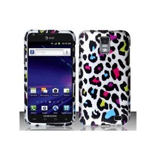 4 Items Combo For Samsung Galaxy S II Skyrocket i727 (AT&T) Colorful Leopard 2D Design Hard Case Snap On Protector Cover + Car Charger + Free Stylus Pen + Free 3.5mm Stereo Earphone Headsets Cell Phones & Accessories