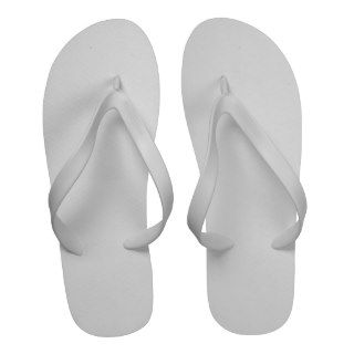 Plain white flip flops sandals for men