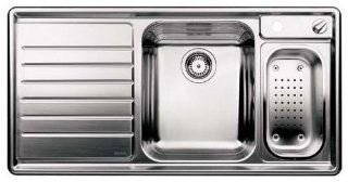 Blancoaxis 511 738 Stainless Steel Sink (Depth 7in / 5 1/8in)   Double Bowl Sinks